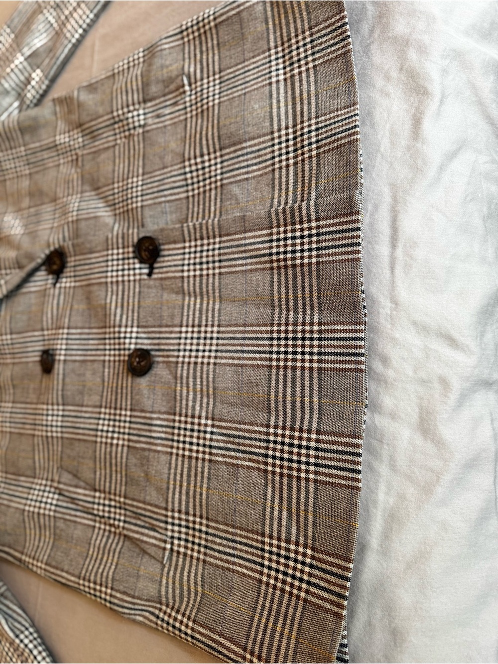 MADEWELL Caldwell Menswear Plaid Double-Breasted Blazer Classic Jacket - Picture 11 of 16